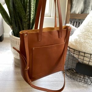 Crossbody tote (Portland Leather Goods) - Honey